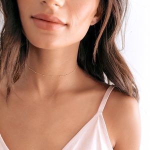 Gold Filled Satellite Choker Necklace